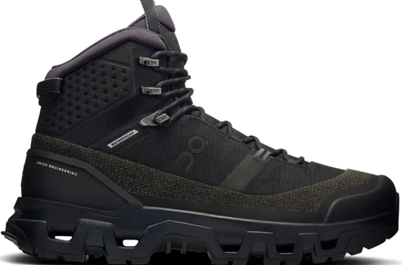 On Hiking Shoes & Boots|Mid Height Boots-Mens Cloudrock Trek Waterproof Shoes - Black-Black