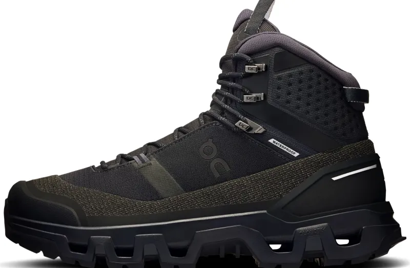 On Hiking Shoes & Boots|Mid Height Boots-Mens Cloudrock Trek Waterproof Shoes - Black-Black