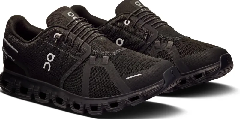 On Hiking Shoes & Boots|Walking Shoes-Mens Cloud 6 Shoes - Black-Black