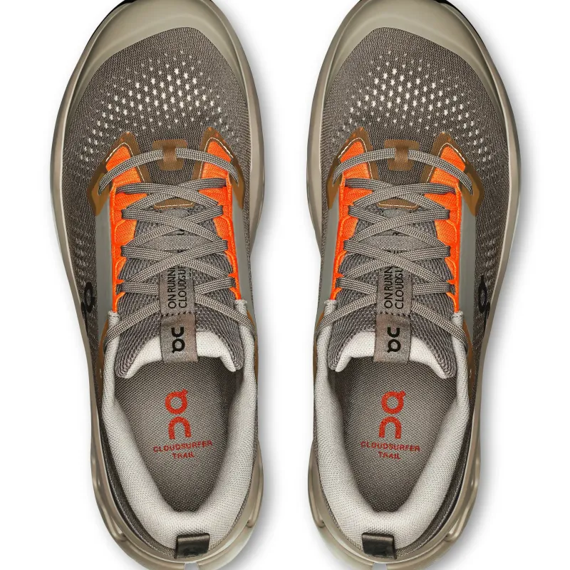 On Running Shoes-Mens Cloudsurfer Trail 2 Running Shoes - Eclipse-Cinder
