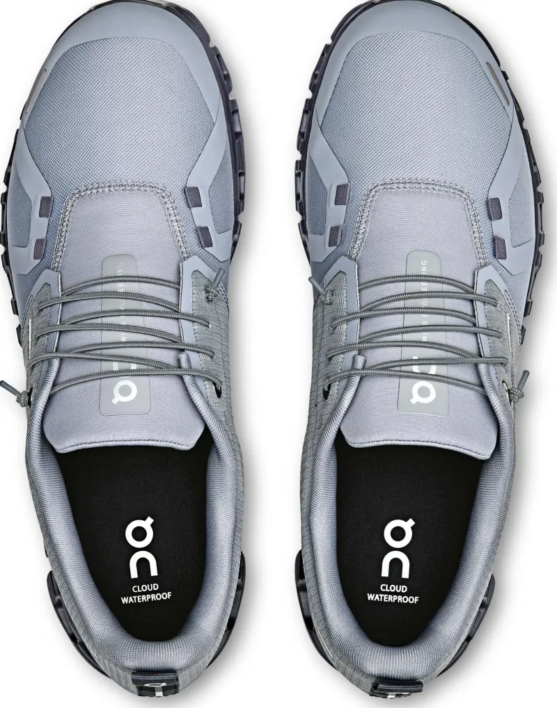 On Walking Shoes-Mens Cloud 6 Waterproof Shoes - Alloy-Wolf