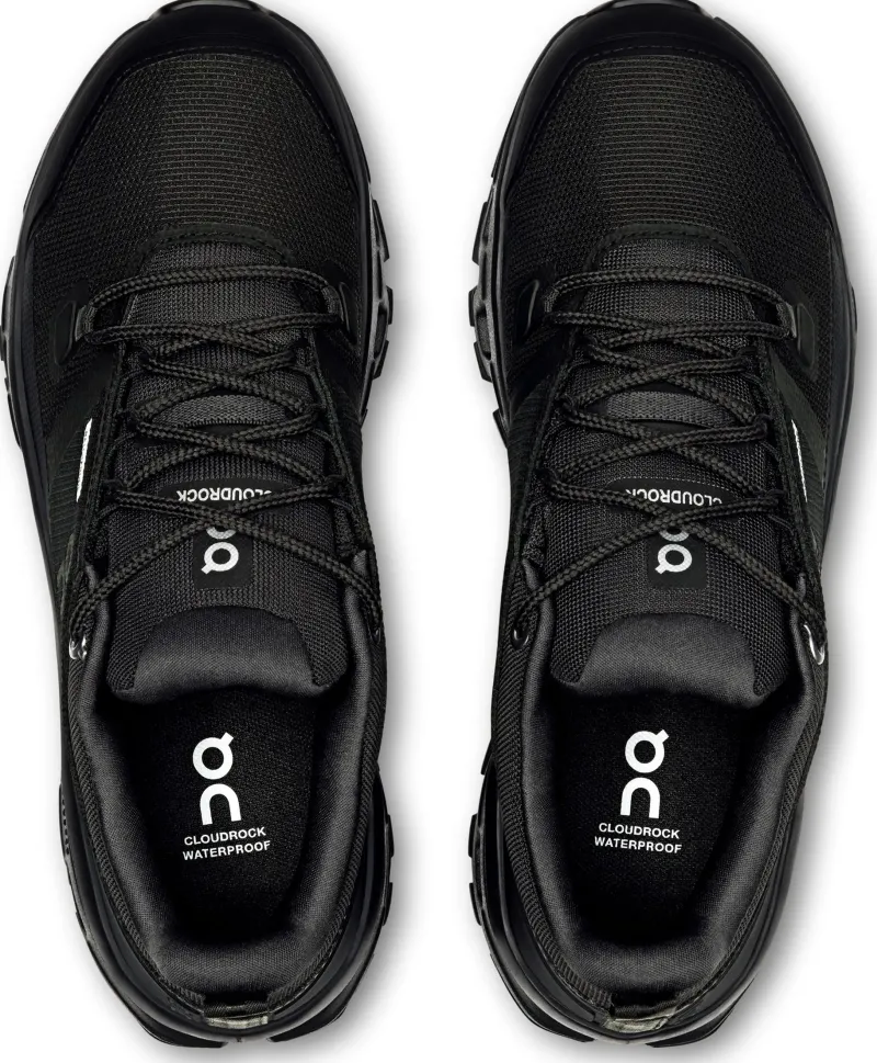 On Hiking Shoes & Boots|Walking Shoes-Womens Cloudrock Low Waterproof Shoes - Black-Black
