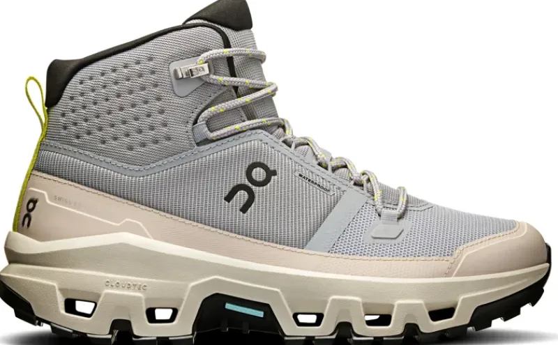 On Hiking Shoes & Boots|Walking Shoes-Womens Cloudrock Mid Waterproof Shoes - Alloy-Ice