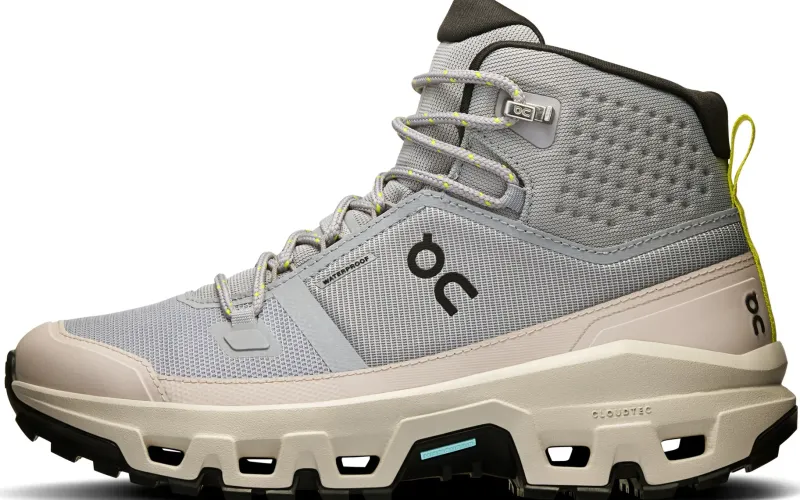 On Hiking Shoes & Boots|Walking Shoes-Womens Cloudrock Mid Waterproof Shoes - Alloy-Ice
