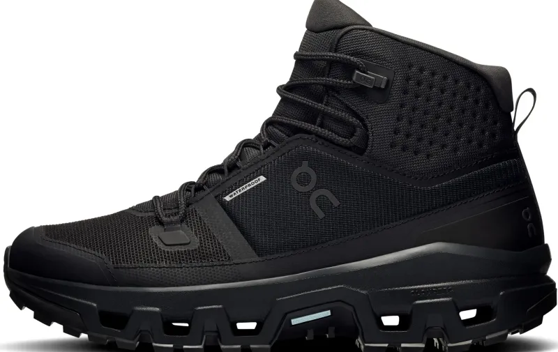 On Hiking Shoes & Boots|Walking Shoes-Womens Cloudrock Mid Waterproof Shoes - Black-Black