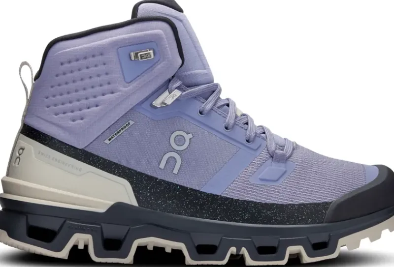 On Mid Height Boots|Hiking Boots-Womens Cloudrock 2 Waterproof Boots - Feather-Black