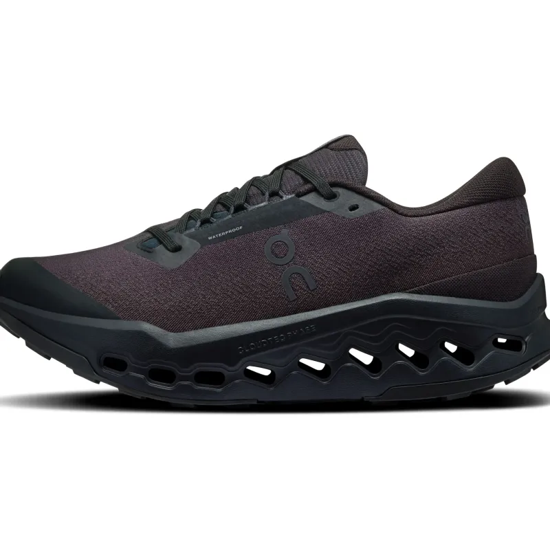 On Running Shoes-Womens Cloudsurfer Trail 2 WP Running Shoes - Black-Black