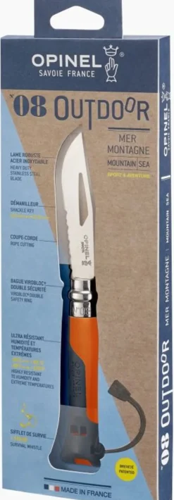 Opinel Knives & Multi-Tools-No.8 Outdoor Knife - Orange