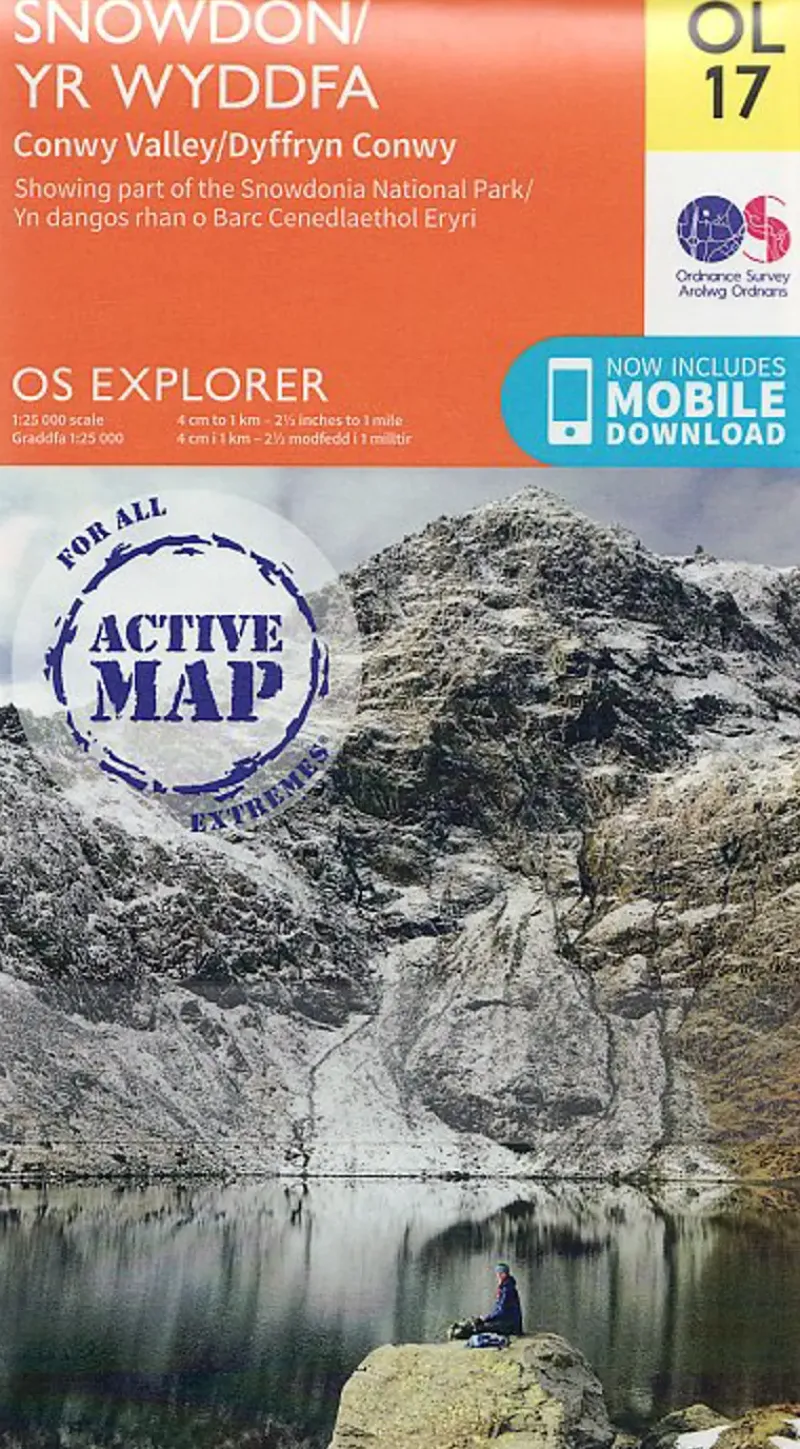 Ordnance Survey Maps And Books-OS Explorer - Active Map OL17 - Snowdon and Conwy Valley