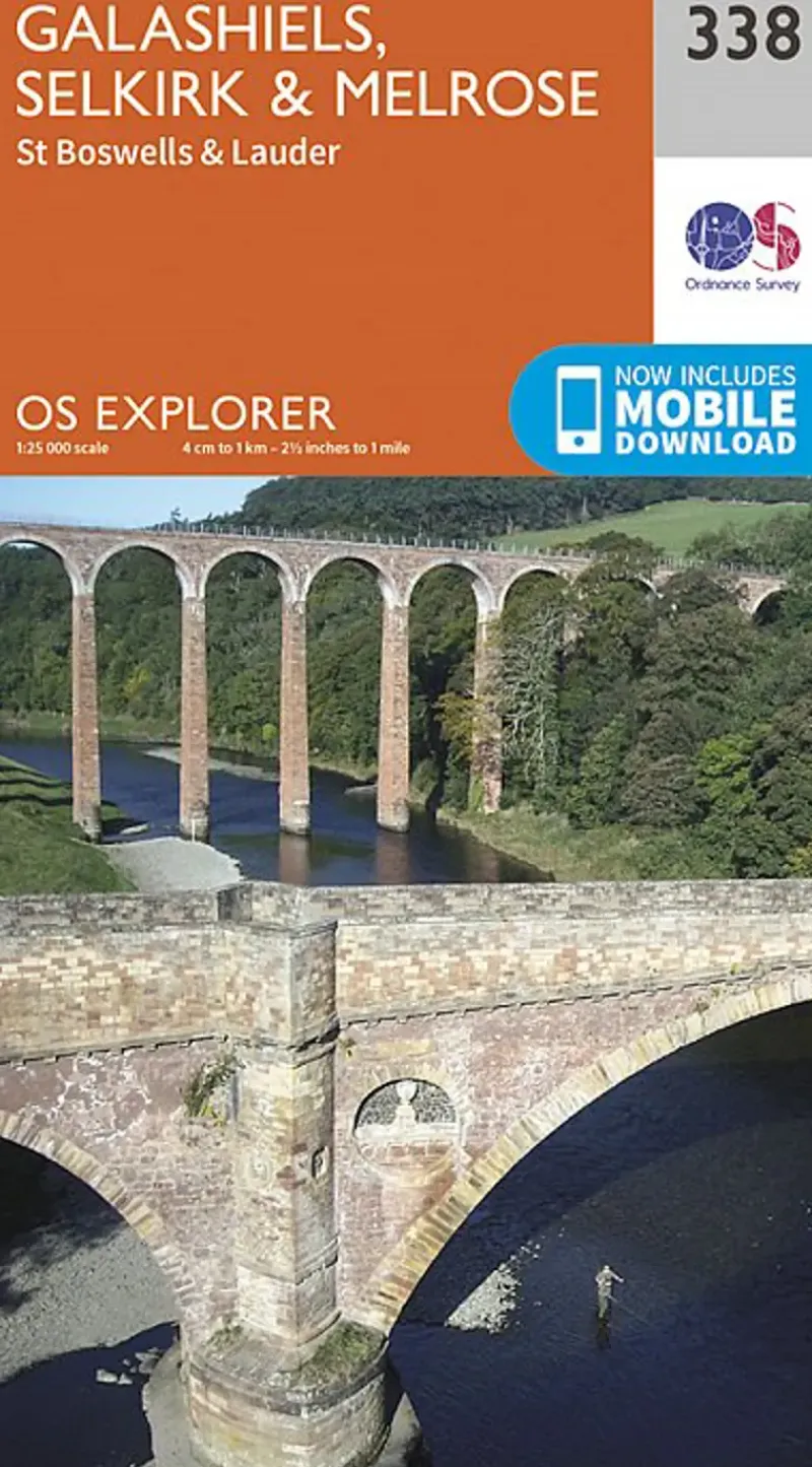 Ordnance Survey Maps And Books-OS Explorer Map 338 - Galashiels Selkirk and Melrose