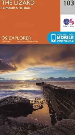 Ordnance Survey Maps And Books-OS Explorer Map 103 - Lizard, Falmouth and Helston