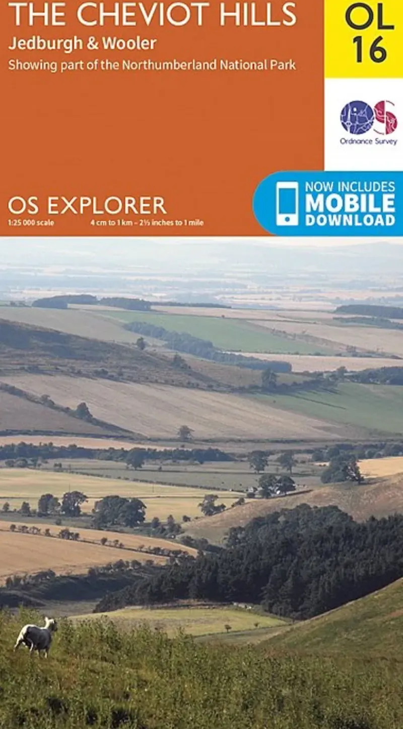 Ordnance Survey Maps And Books-OS Explorer Map OL16 - The Cheviot Hills Jedburgh and Wooler