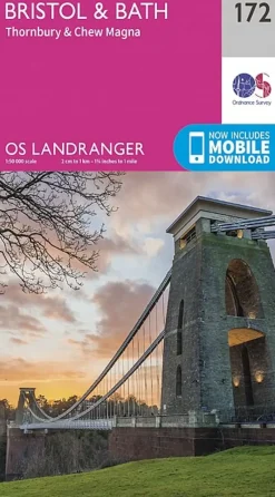 Ordnance Survey Maps And Books-OS Landranger Map 172 - Bristol and Bath, Thornbury and Chew Magna
