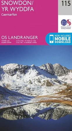 Ordnance Survey Maps And Books-OS Landranger Map 115 - Snowdon and Caernarfon