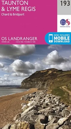 Ordnance Survey Maps And Books-OS Landranger Map 193 - Taunton and Lyme Regis, Chard and Bridport