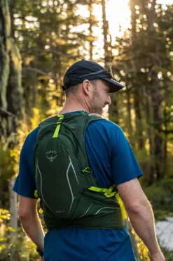 Osprey Fast & Light Rucksacks And Vests-Duro 15 with Flasks - Phantom Grey-Toffee Orange