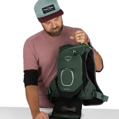 Osprey Fast & Light Rucksacks And Vests-Escapist Velocity 6 Rucksack - Tundra Green-Botanica