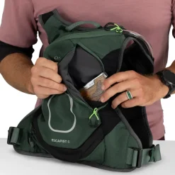 Osprey Fast & Light Rucksacks And Vests-Escapist Velocity 6 Rucksack - Tundra Green-Botanica
