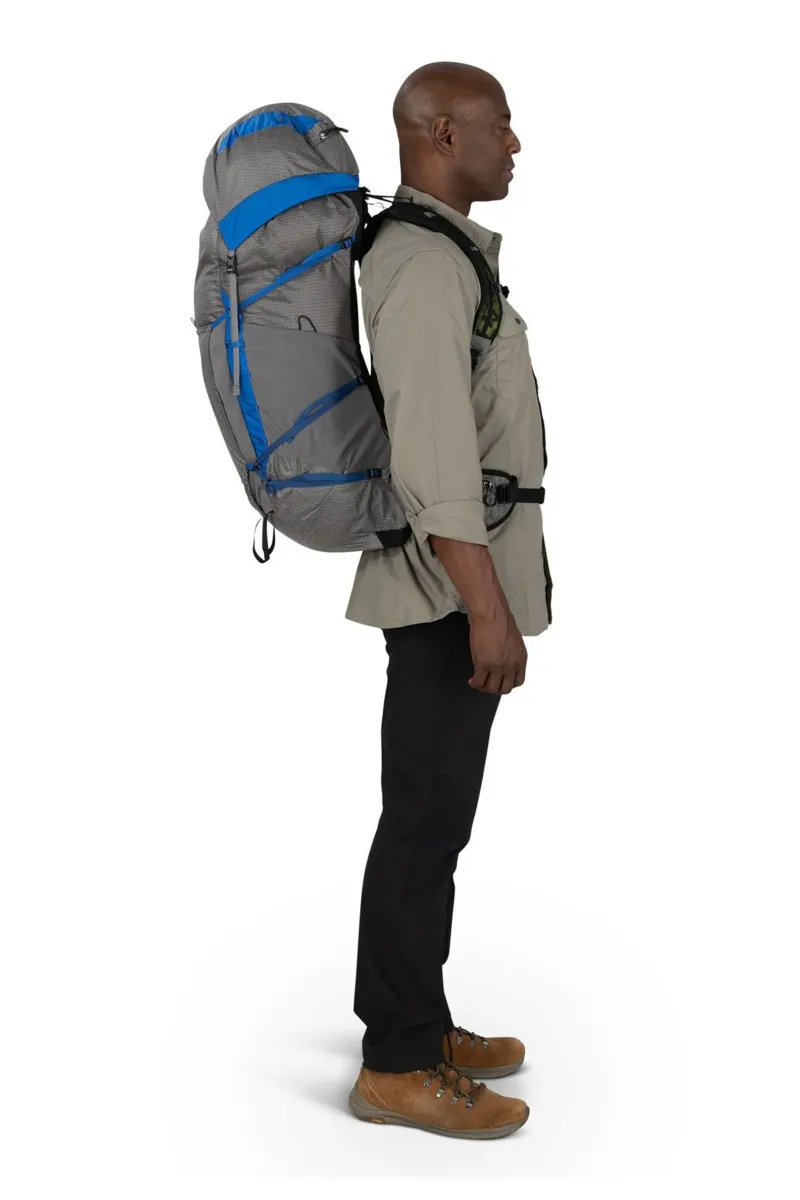 Osprey Backpacking Packs-Exos Pro 55 Rucksack - Dale Grey-Agam Blue