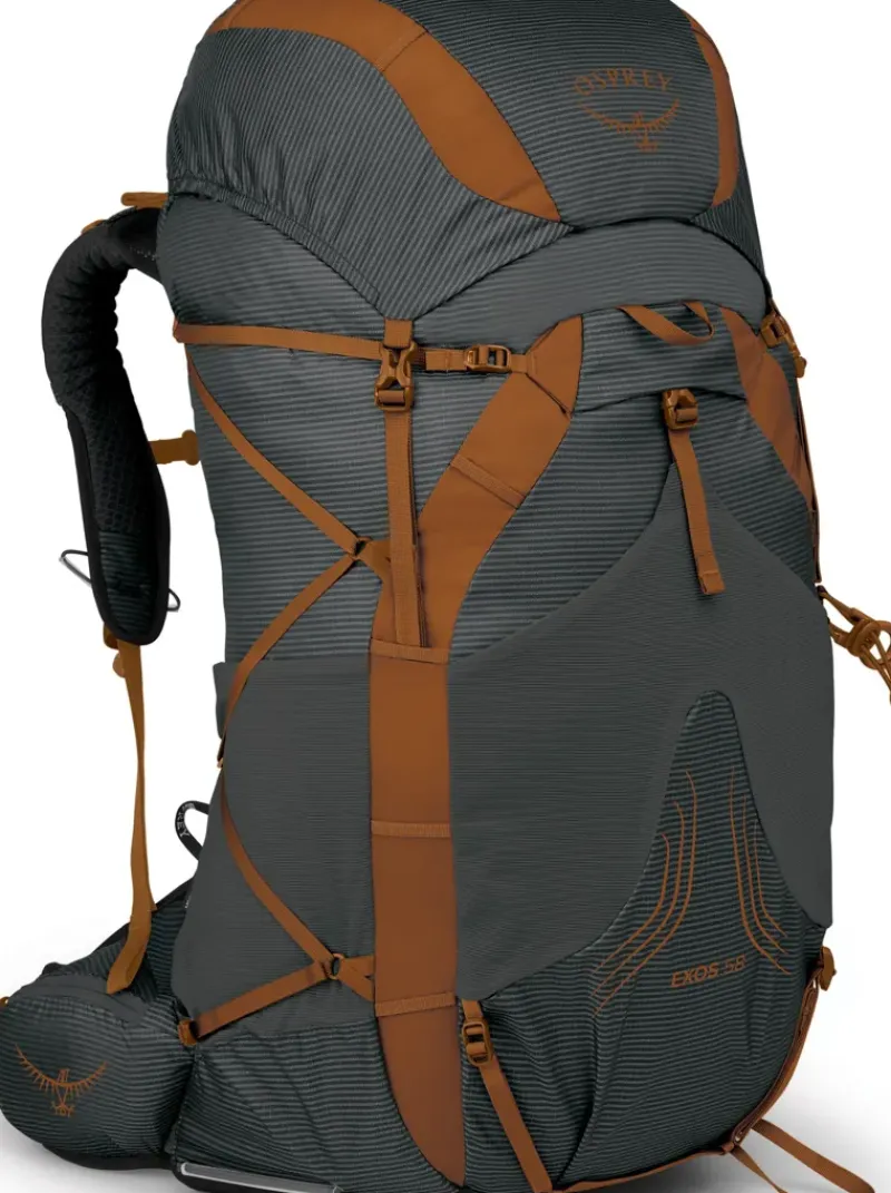 Osprey Fast & Light Rucksacks And Vests-Exos 58 Rucksack - Dark Charcoal