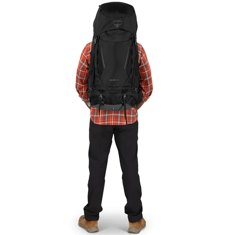 Osprey Backpacking Packs-Kestrel 68 Rucksack - Black