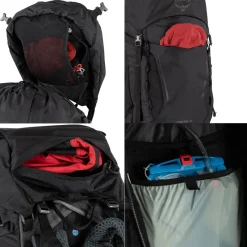 Osprey Backpacking Packs-Kestrel 68 Rucksack - Black