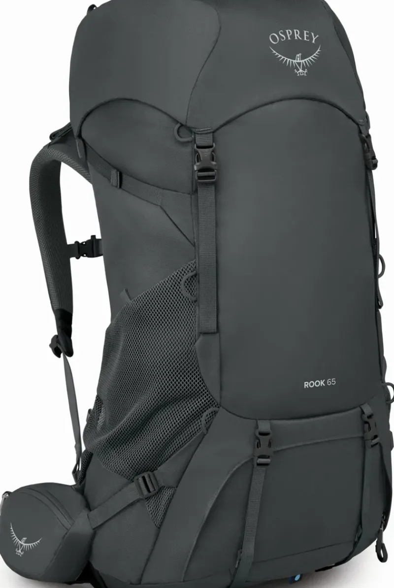 Osprey Backpacking Packs-Rook 65 Rucksack - Dark Charcoal-Silver Lining