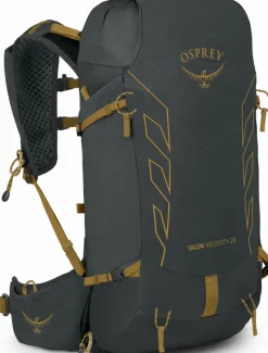 Osprey Fast & Light Rucksacks And Vests-Talon Velocity 20 Rucksack - Dark Charcoal-Tumbleweed Yellow