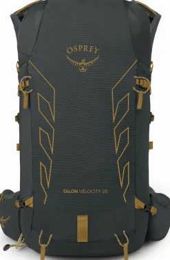 Osprey Fast & Light Rucksacks And Vests-Talon Velocity 20 Rucksack - Dark Charcoal-Tumbleweed Yellow