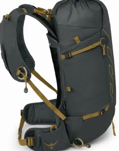 Osprey Fast & Light Rucksacks And Vests-Talon Velocity 20 Rucksack - Dark Charcoal-Tumbleweed Yellow