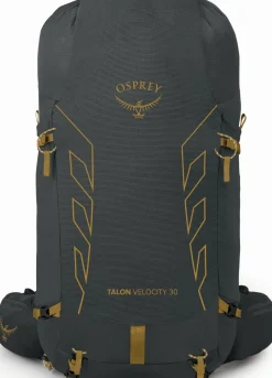 Osprey Fast & Light Rucksacks And Vests-Talon Velocity 30 Rucksack - Dark Charcoal-Tumbleweed Yellow