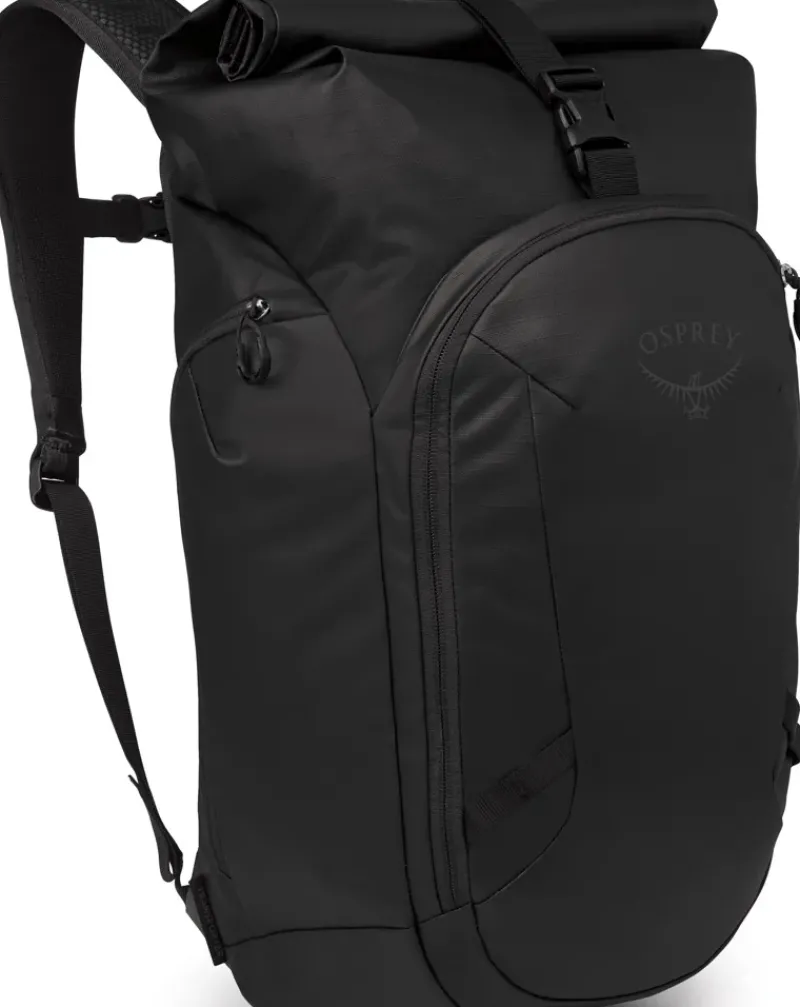 Osprey Day Packs-Transporter Roll Top Rucksack - Raven Black