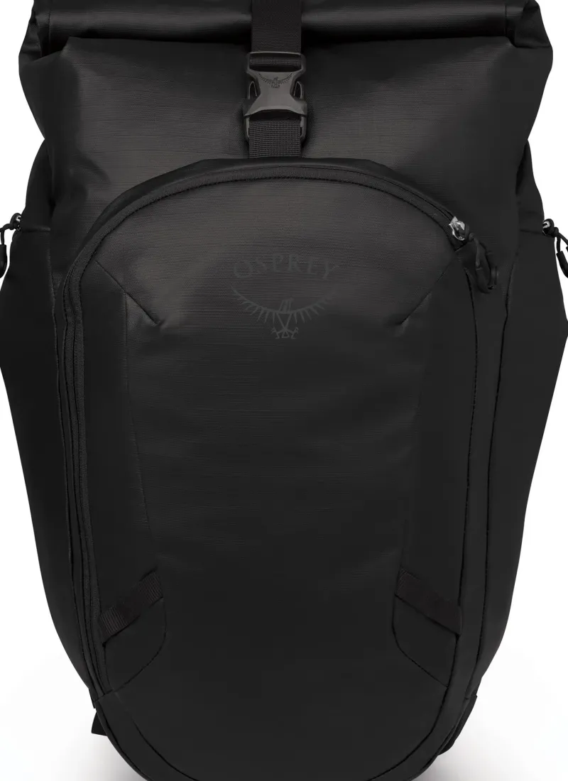 Osprey Day Packs-Transporter Roll Top Rucksack - Raven Black