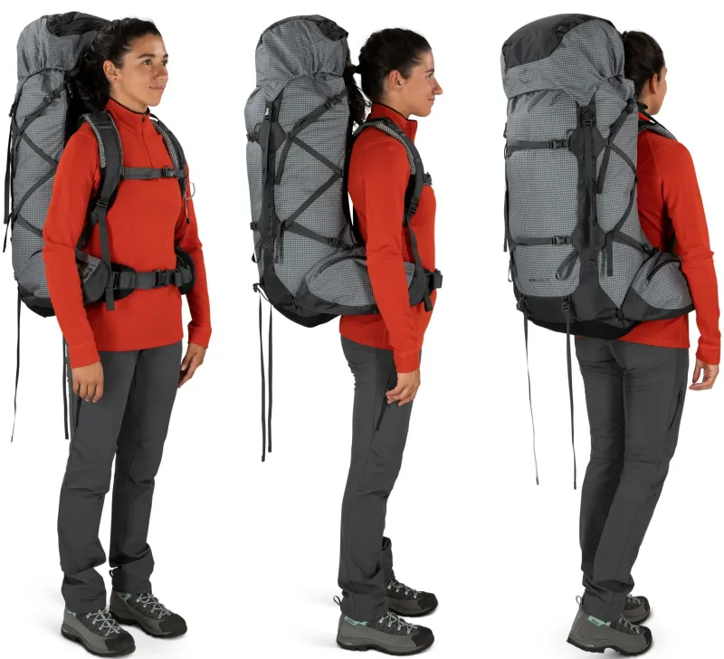 Osprey Backpacking Packs-Womens Ariel Pro 75 Rucksack - Silver Lining