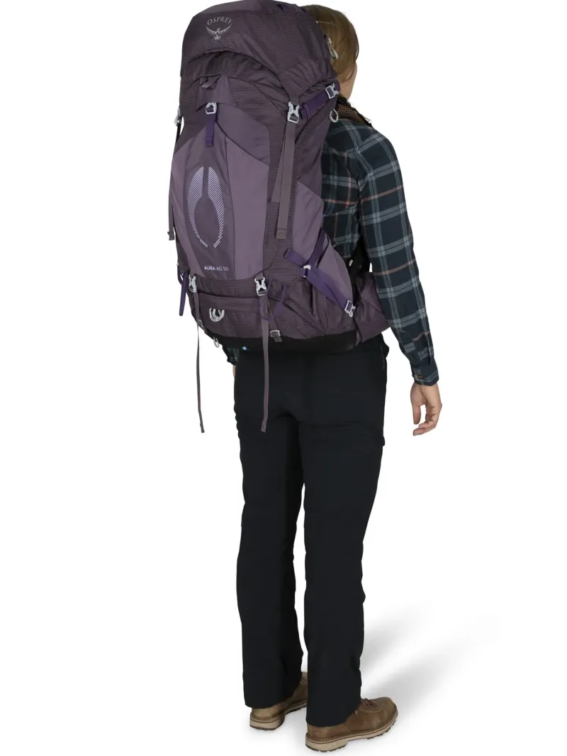Osprey Backpacking Packs-Womens Aura AG 50 Rucksack - Enchantment Purple