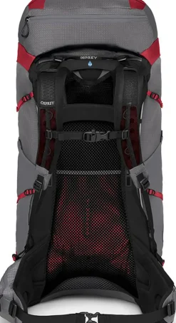 Osprey Backpacking Packs-Womens Eja Pro 55 Rucksack - Dale Grey-Poinsettia Red