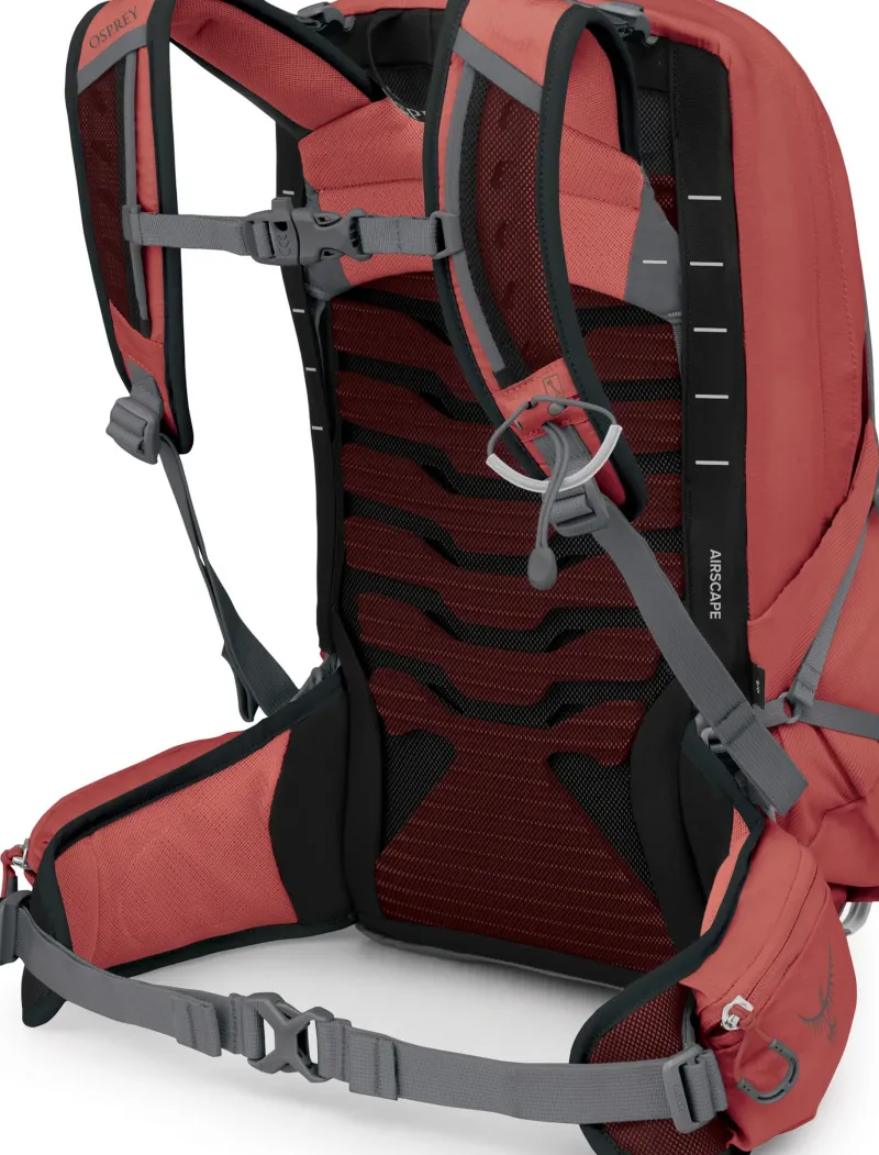 Osprey Day Packs-Womens Tempest 11 Rucksack - Red Pampas-Coal Grey