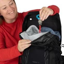 Osprey Day Packs-Womens Tempest 22 Rucksack - Extended Fit - Black-Coal Grey