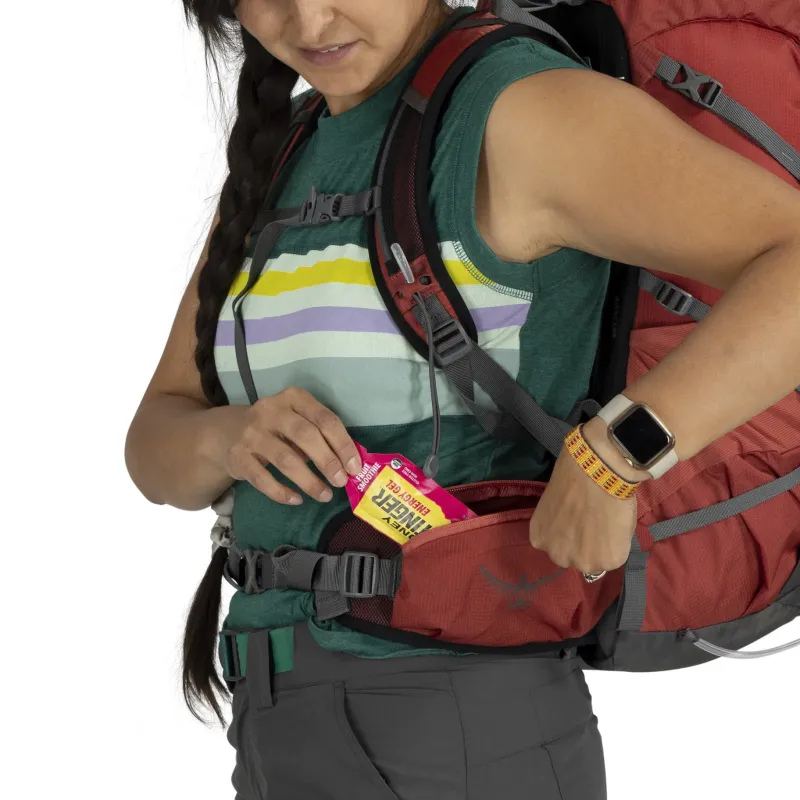 Osprey Day Packs-Womens Tempest 33 Rucksack - Red Pampas-Coal Grey