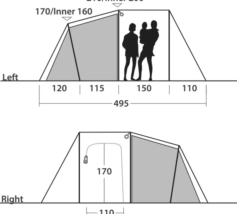 Outwell Family & Leisure Tents-Nevada 4 Tent