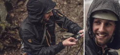 Paramo Windshirts-Mens Enduro Windproof Jacket - Black-Gold Zip
