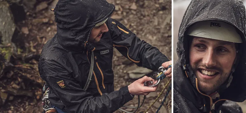 Paramo Windshirts-Mens Enduro Windproof Jacket - Black-Gold Zip