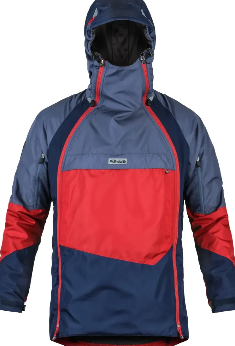 Paramo Waterproof Jackets-Mens Velez Evolution Hybrid Smock - Midnight-Fire-Indigo