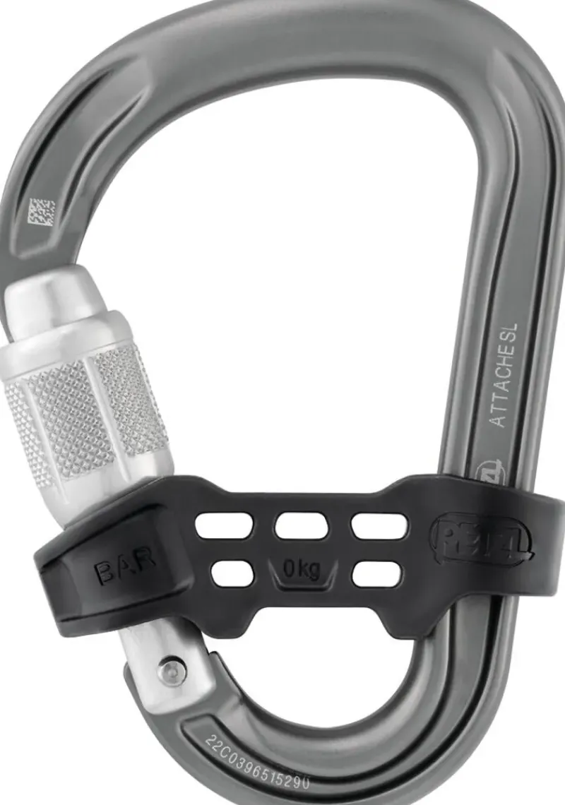 Petzl Carabiners & Quickdraws-Attache Bar Carabiner - Gray