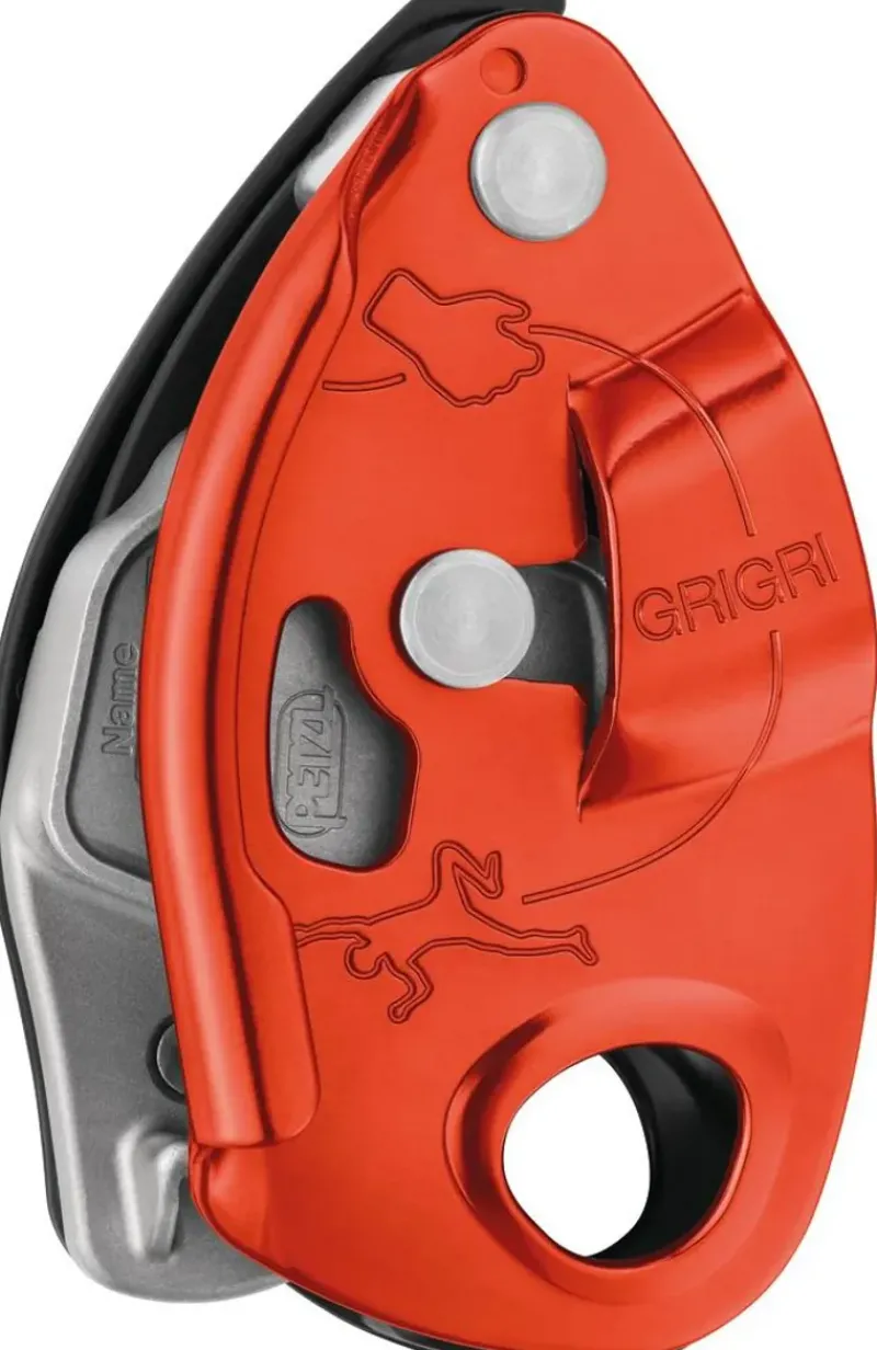 Petzl Belay & Protection-GRIGRI Belay Device - Red/ Orange