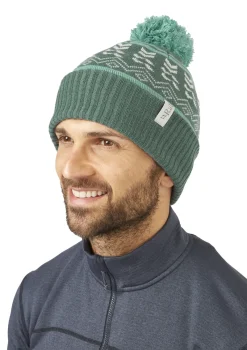 Rab Hats-Khroma Bobble Beanie - Green Slate-Glacier Blue