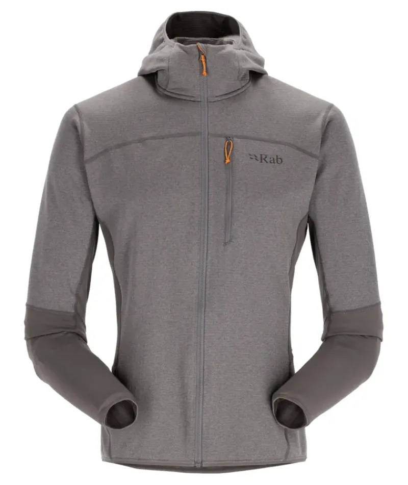 Rab Fleece & Mid Layer-Mens Ascendor Hoody - Graphene