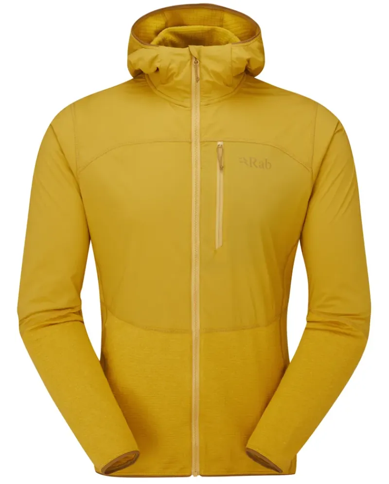 Rab Fleece & Mid Layer-Mens Ascendor Summit Hoody FZ - Sahara