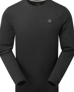 Rab T-Shirts & Baselayers-Mens Basecamp Logo Badge LS Tee - Beluga