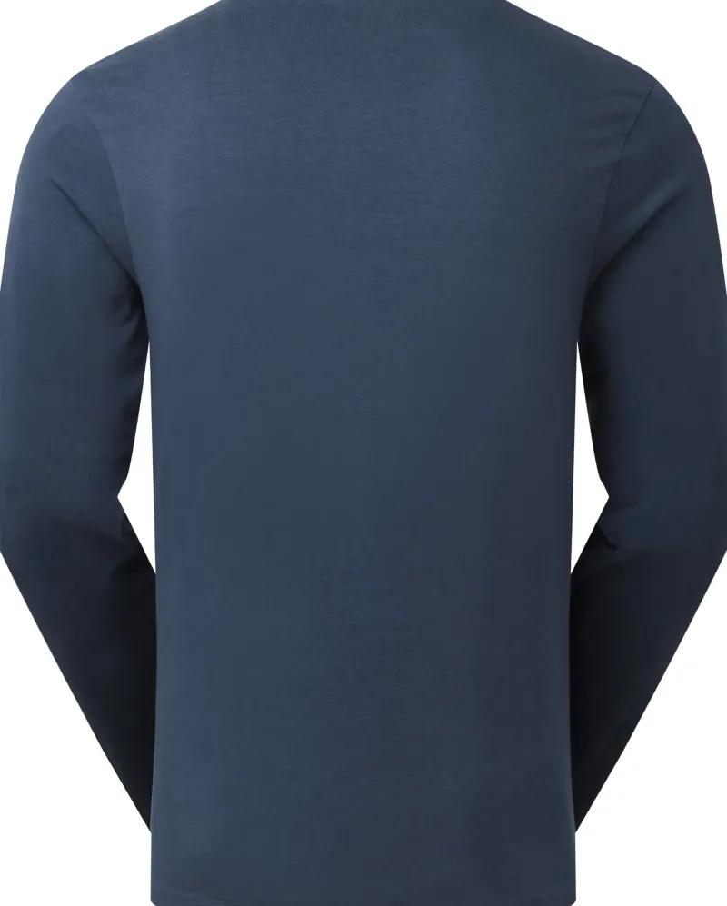 Rab T-Shirts & Baselayers-Mens Basecamp Logo Badge LS Tee - Tempest Blue